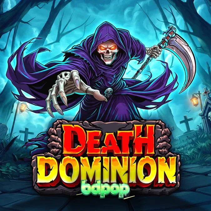 Death Dominion স্লট গেমের গথিক থিম এবং গ্রিড লেআউট